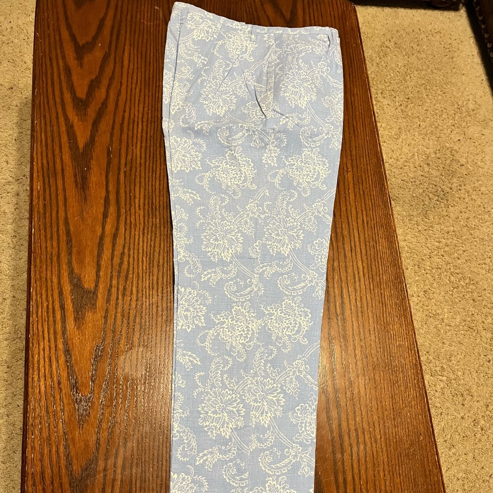 David brooks floral dress pants size 8
